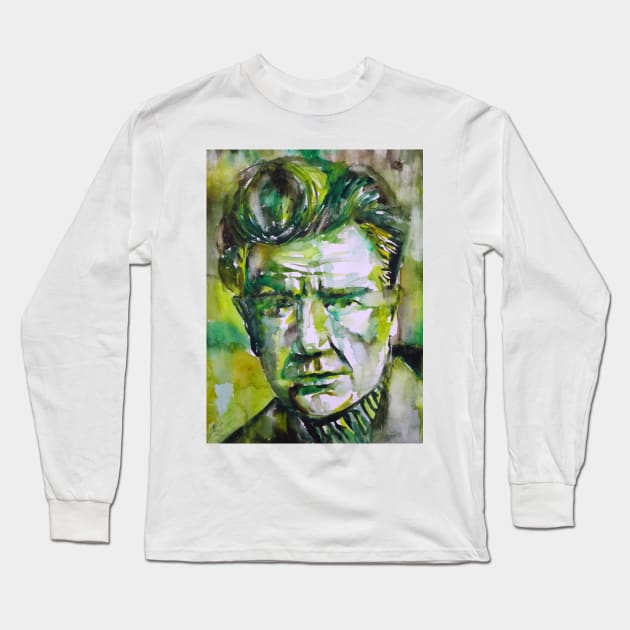 EMIL CIORAN watercolor portrait .3 Long Sleeve T-Shirt by lautir